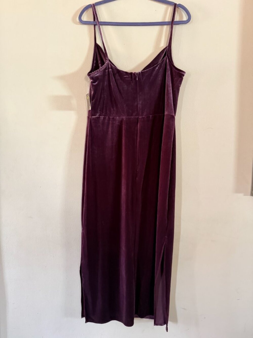 NWT Women's Taylor Dress Cowlneck Velvet Midi Wine Dress Size 14 2991M - Picture 7 of 16